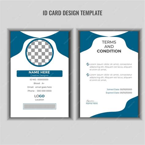 Premium Vector | Office id card and school id card template design