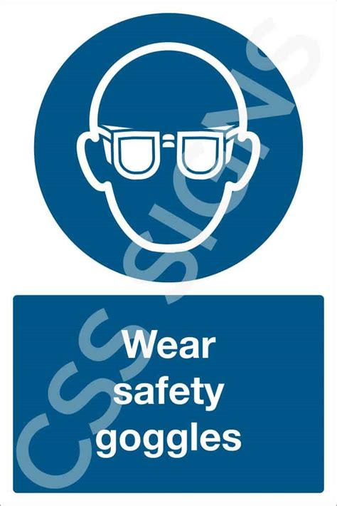 Wear Safety Goggles Sign | Sign Shop Ireland | CSS Signs