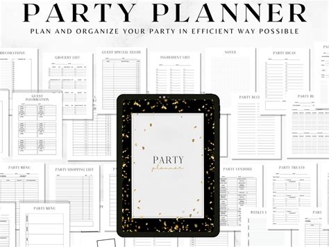 Party Planner, Party Planner Printable, Party Planner Checklist, Event ...