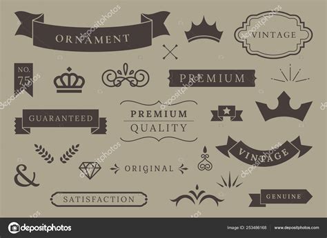 Vintage Premium Quality Design Element Vectors Stock Vector By