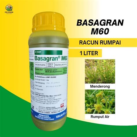 Basagran M60 1 Liter Herbicide Racun Rumpai Padi Rumput Air Rumput