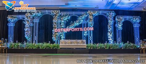 Modern Wedding Reception Stage Decor Metal Frames Dst International