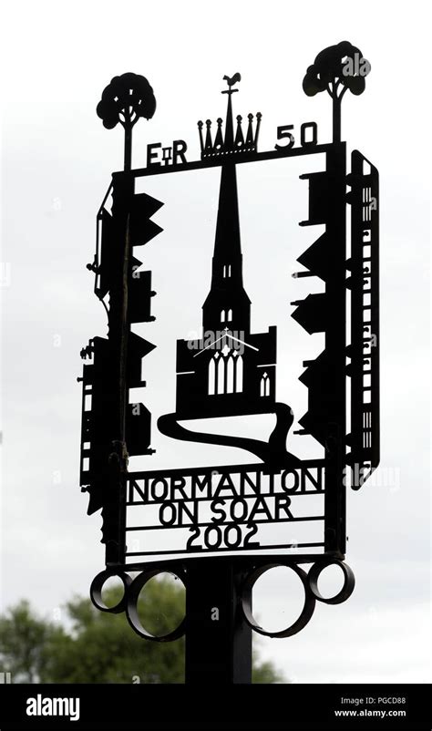 Normanton On Soar Village Sign Nottinghamshire England Uk Stock