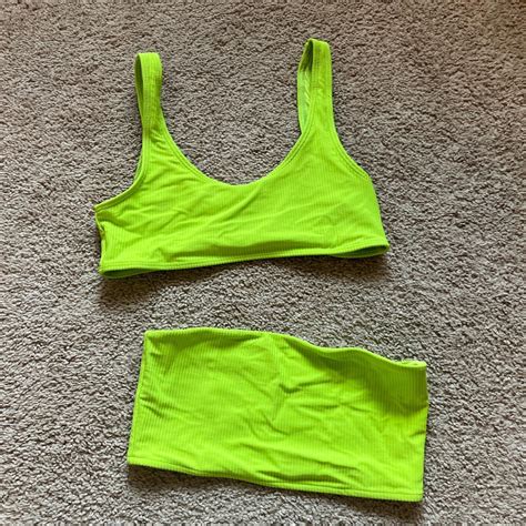 Frankies Bikinis Size Small Neon Green Bikini Depop