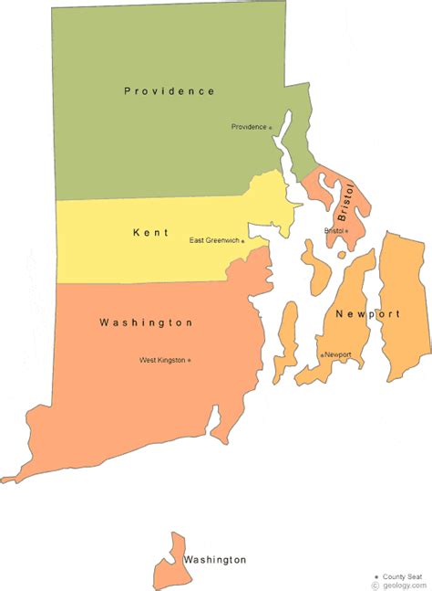 Rhode Island County Map