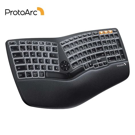 Protoarc Ek01 Bluetooth Split Keyboard With Wrist Rest Rechargeable