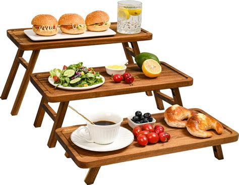 Amazon Homesphere Tiered Tray Stand Acacia Wood Tier Serving