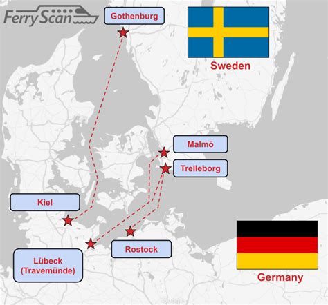 Ferries et croisières entre l Allemagne et la Suède