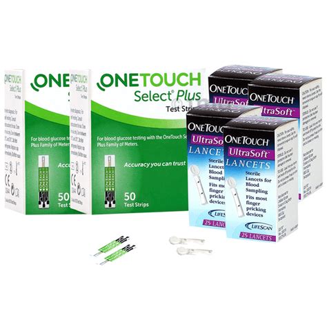 Combo Pack Of Select Plus Strip Ultra Soft Lancets Buy Combo