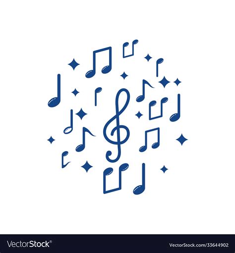 Musical Note Template Design Royalty Free Vector Image