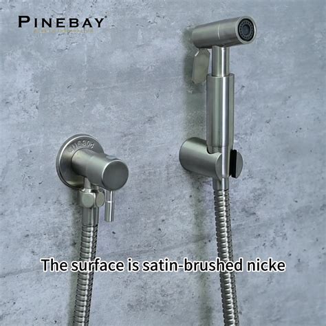 Pinebay 304 Stainless Steel Bathroom Handheld Bidet Shattaf Travel