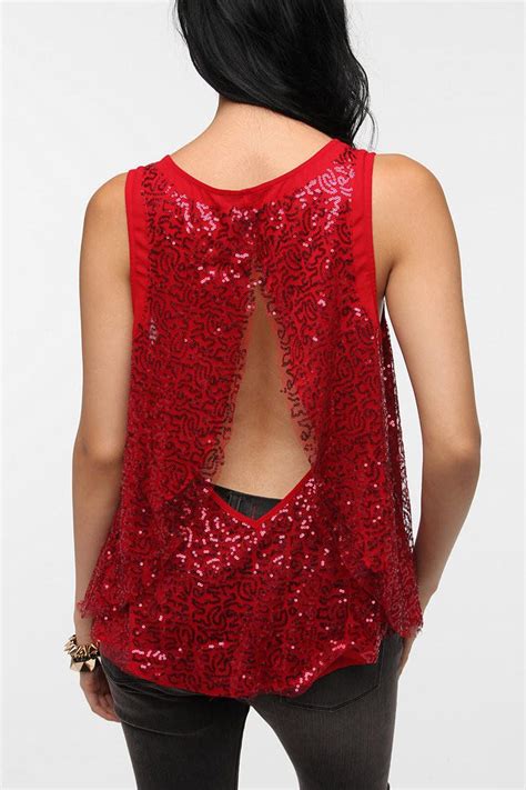 30 Best Red Sequin Tank Top Images On Pinterest Glitter Sequin Tank