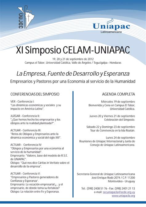 Afiche Xi Simposio Celam Uniapac Pdf