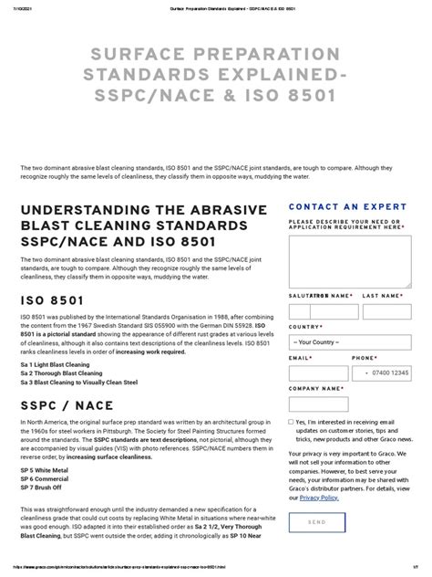 Surface Preparation Standards Explained Sspc Nace And Iso 8501 Pdf Corrosion Rust