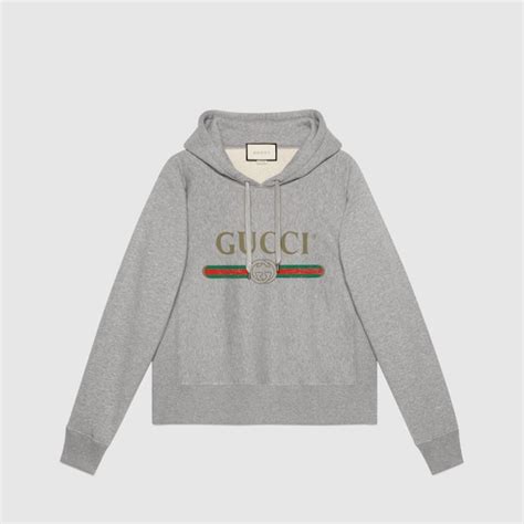 Hooded Cotton Sweatshirt With Gucci Logo Gucci New Sweatshirts