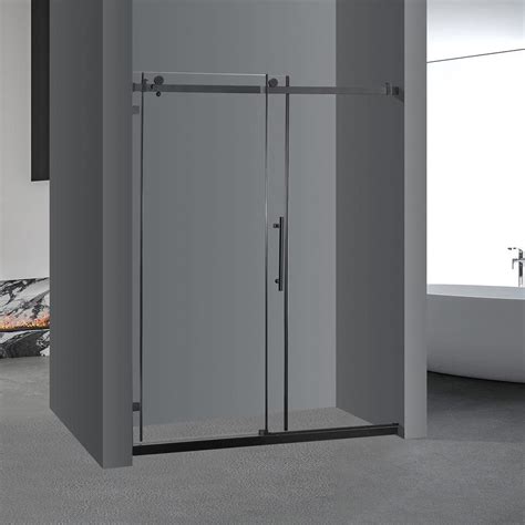 Inster Aim In W X In H Sliding Square Frameless Shower Door In