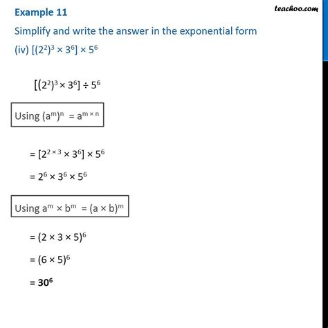 Class Simplify And Write In Exponential Form