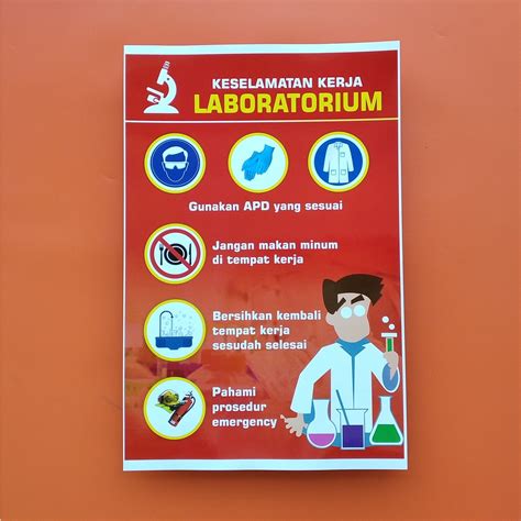 Jual Poster Edukasi Keselamatn Kerja Laboratorium Poster K