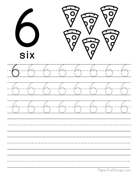 Free Number Tracing Worksheets Paper Trail Design