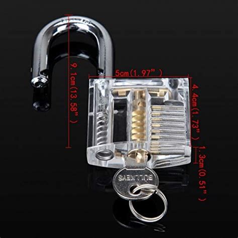 Ambienceo Professional Visible Practice Lock Cutaway Transparent