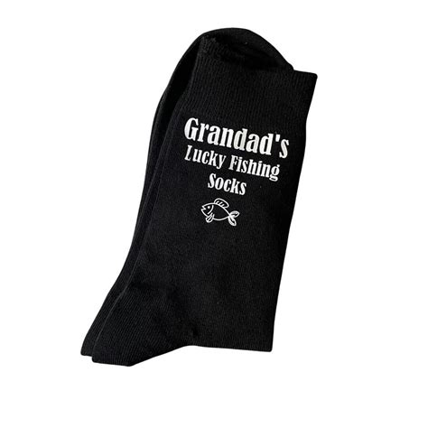 Grandads Personalised Lucky Fishing Socks Custom Fishing Socks T