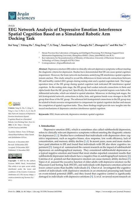 Pdf Eeg Network Analysis Of Depressive Emotion Interference Spatial