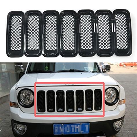 Bestong 7 Pcs Front Grill Insert Grille Cover Trim Kit Compatible For