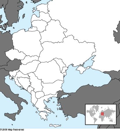 Eastern Europe - Outline Map