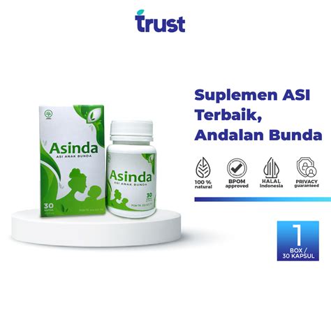 Jual Asinda 30 Kapsul Pelancar Asi Herbal Ekstrak Daun Katuk Dan