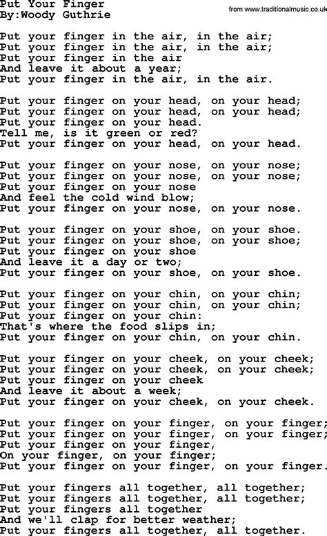 Put Your Finger Political Solidarity Workers Or Union Song Lyrics