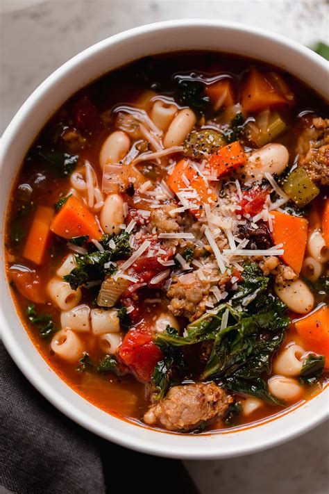 Bold And Hearty Minestrone Soup With Italian Sausage Recipe