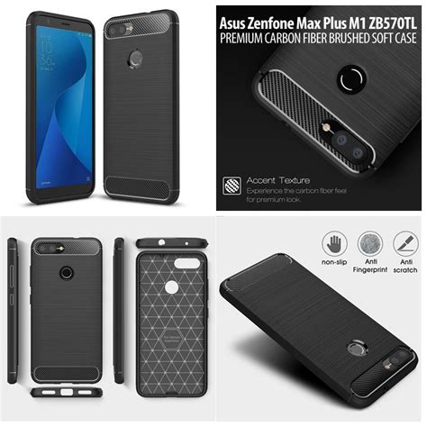 Asus Zenfone Max Plus M1 ZB570TL PREMIUM Carbon Fiber Brushed Soft Case