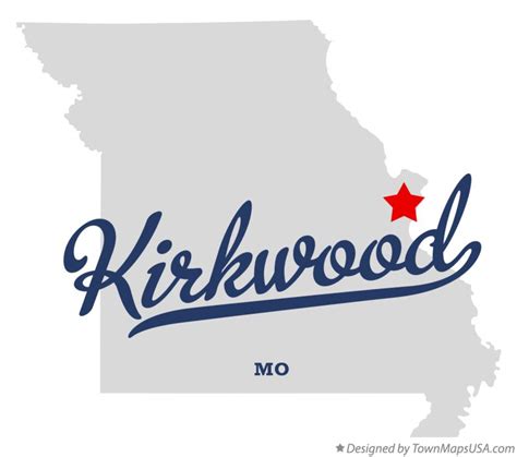 Map of Kirkwood, MO, Missouri