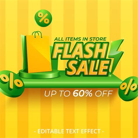 Free Vector Flash Sale Bright Banner Design Template