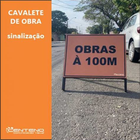 Placa Cavalete Obra