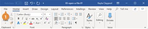 Open Word Documents Customguide