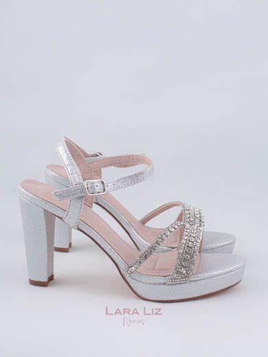 ZAPATOS DE NOVIA PLATEADOS AMARA Boutique Lara Liz Novias