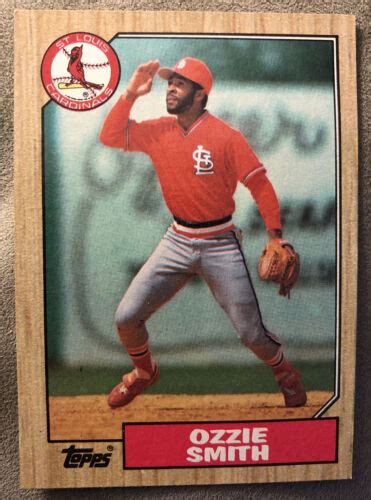 1987 Topps Ozzie Smith Baseball Card 749 Cardinals Mid Grade EBay