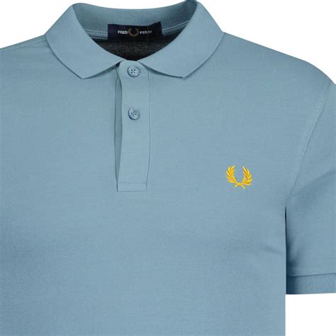 Fred Perry Mens Retro Slim Fit Pique Polo Shirt In Ash Blue