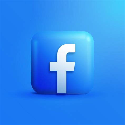 3d Facebook Logo Social Media Icon