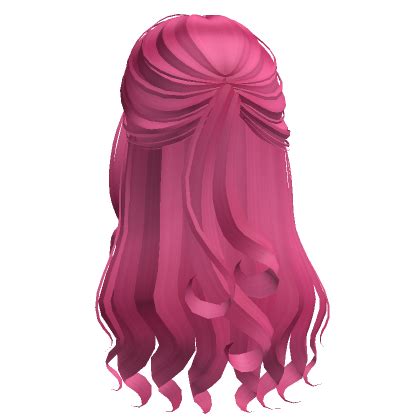 Curly Soft Half Up Half Down Hair Hot Pink Roblox