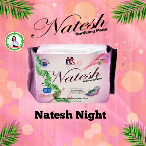 Jual Natesh Night Pembalut Herbal Wanita Bebas Dioksin Panjang 29cm Isi