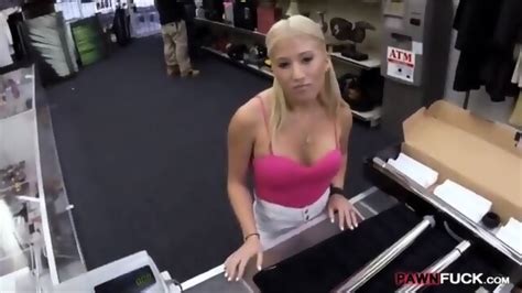 Pretty Blonde Stripper Fucked At The Pawnshop For Cash