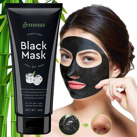 Black Mask Peel Off Mask Charcoal Purifying Blackhead Remover Mask Deep Cleansing For Acne