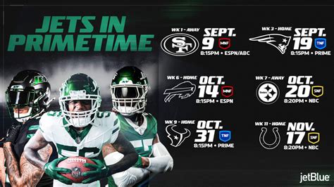 2024 New York Jets Primetime Schedule: Complete Schedule, Tickets ...