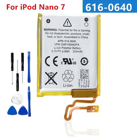 Original Replacement Battery 616 0639 616 0640 For Apple Ipod Nano 7 7th Gen Batteries A1446 Mp3