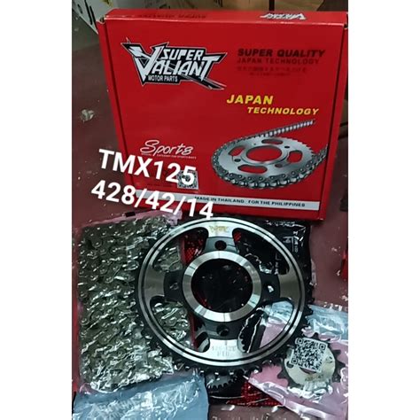 SPROCKET AND CHAIN SET TMX125 HEAVY DUTY Shopee Philippines