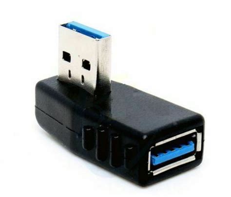 CableVantage New USB 3.0 A Male to Female Extension Cable 90 Degree Right Angle Adapter Plug ...