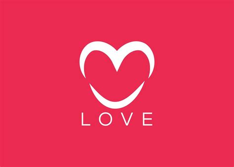 Minimalist Love Logo Design Vector Template Creative Red Heart Shape Logo 40138540 Vector Art