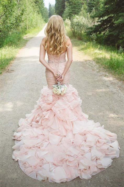 Pink Wedding Dressesmermaid Wedding Dressesorganza Wedding Dresssexy Wedding Gownswedding